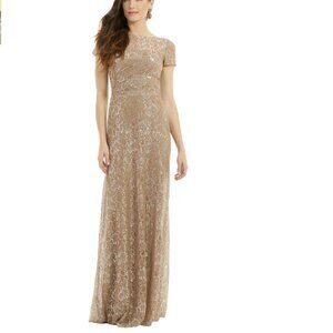 David Meister Lurex Dusted Lace Gown size 10